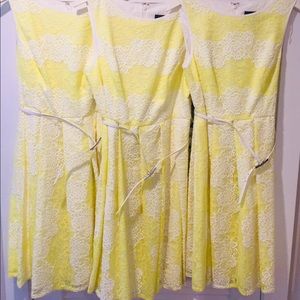 Adrianna Papell Yellow Dress New Size 10-12-14